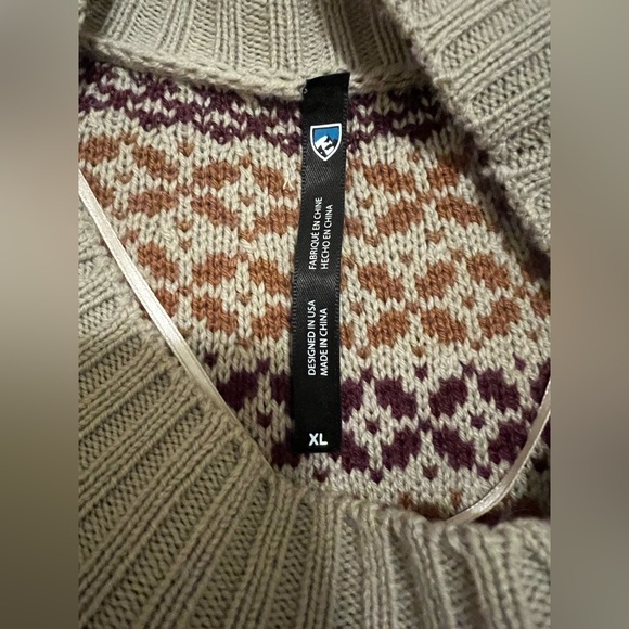 Kuhl Lucia Stone Fair Isle Sweater Dress Size XL - Picture 14 of 16